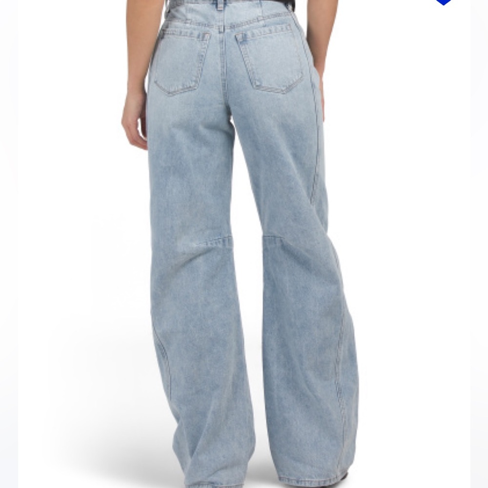 BlankNYC the Franklin ribcage wide leg jeans w attached western belt - NWT - Picture 2 of 7
